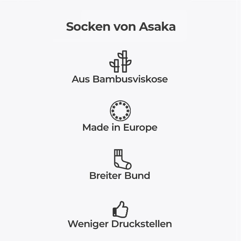 Asaka 6er-Pack Sneakersocken Bambus Weiß A+ Fiber®