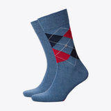 Burlington men's socks Everyday 2 Pack light blue &amp; red