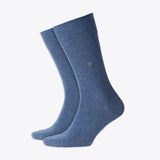 Burlington leisure socks men Lord plain grey-blue