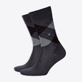 Burlington men socks manchester cotton black &amp; gray