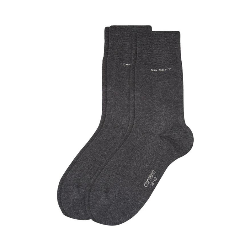 Camano set of 2 socks anthracite comfort band