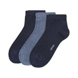 Camano set of 3 quarter socks blue
