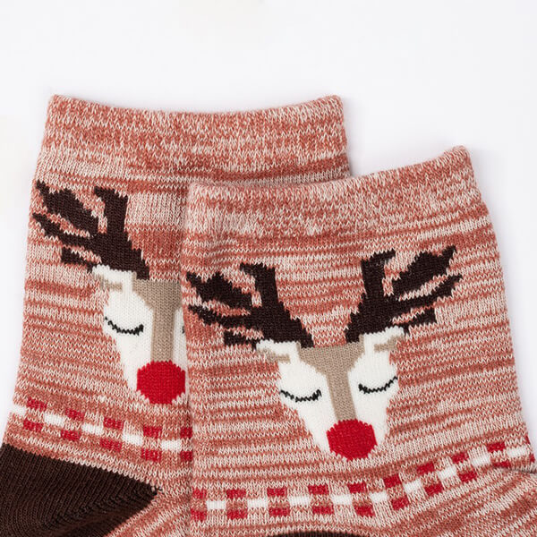 Christmas women's socks with reindeer motif