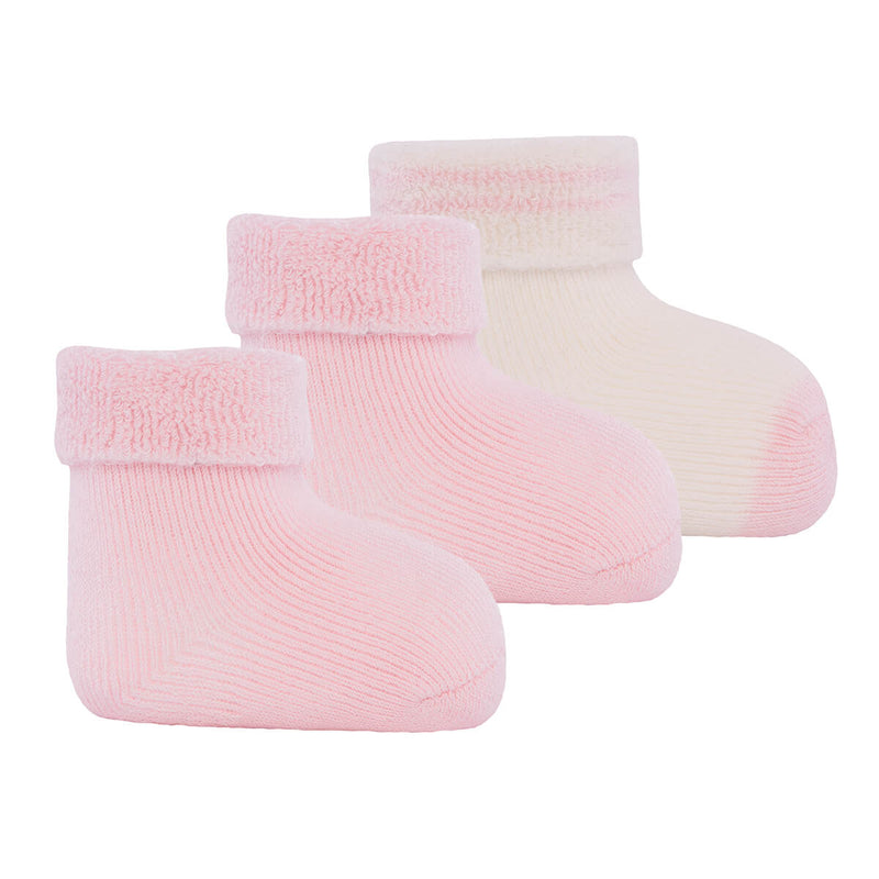 Ewers 3 pack baby socks pink