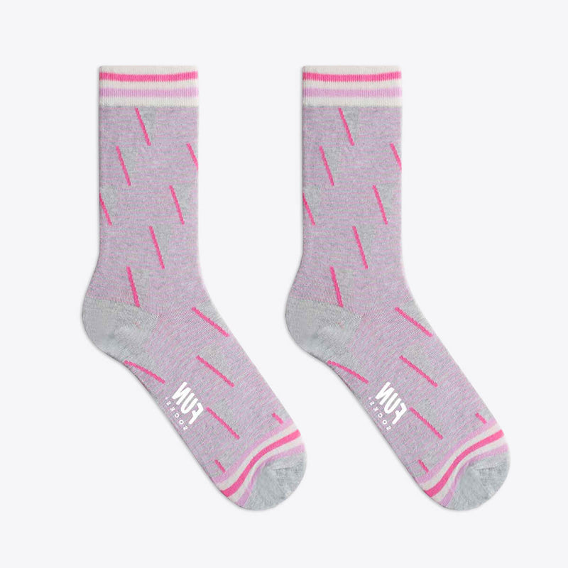 Fun Socks women's socks abstract triangles lurex