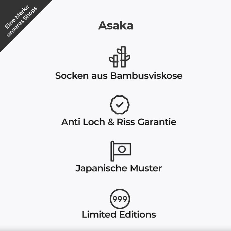 Asaka 4er-Pack Bambussocken Herren dunkelgrau Riku