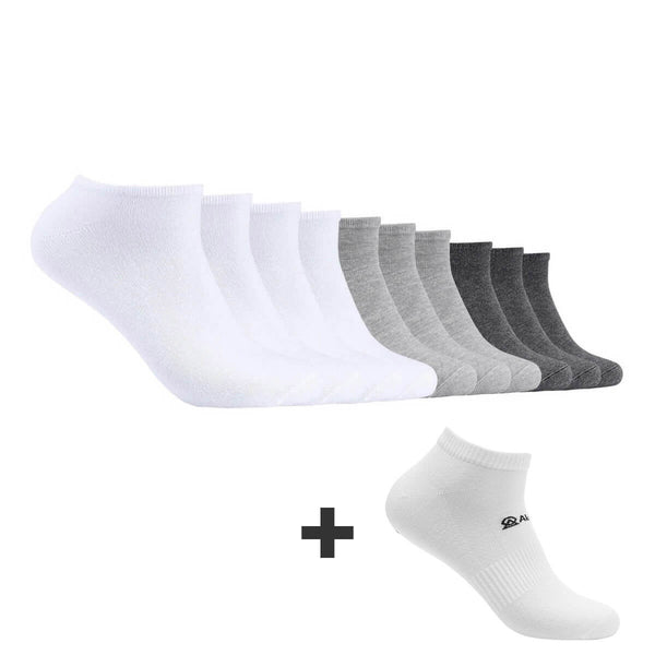 s.Oliver 10+1 sneaker socks white &amp; grey