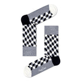 Happy Socks Box Herrensocken abstrakte Muster schwarz & weiß