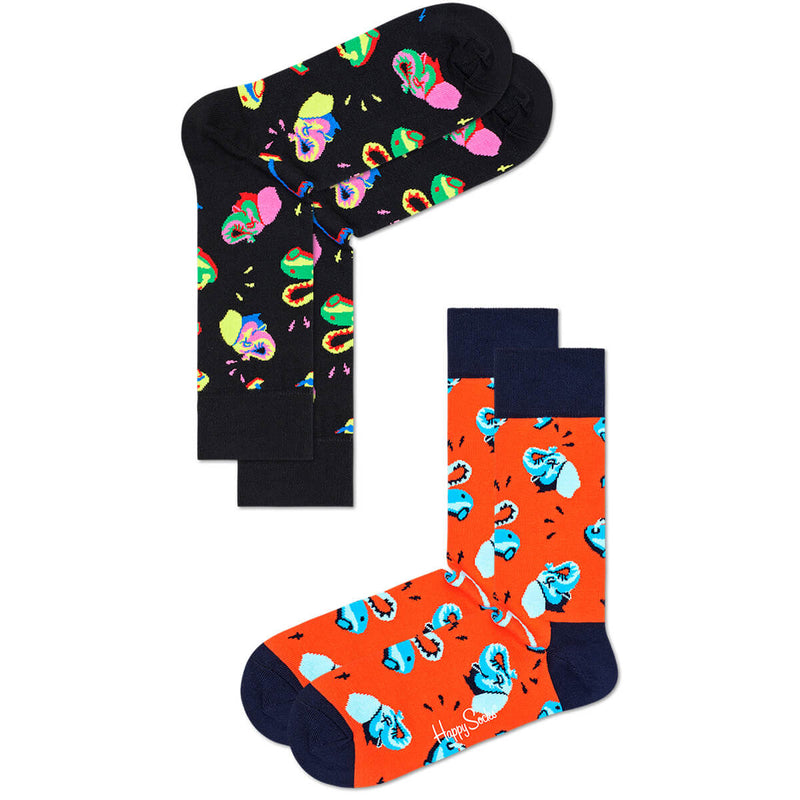 Happy Socks Set of 2 funny men's socks Funny Elephants
