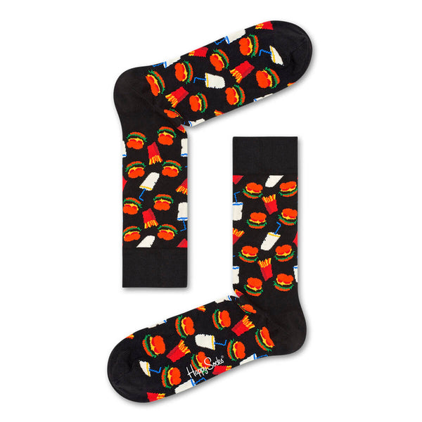 Happy Socks men's socks Hamburger black