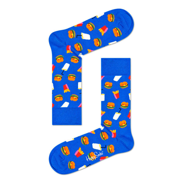 Happy Socks men's socks hamburger blue