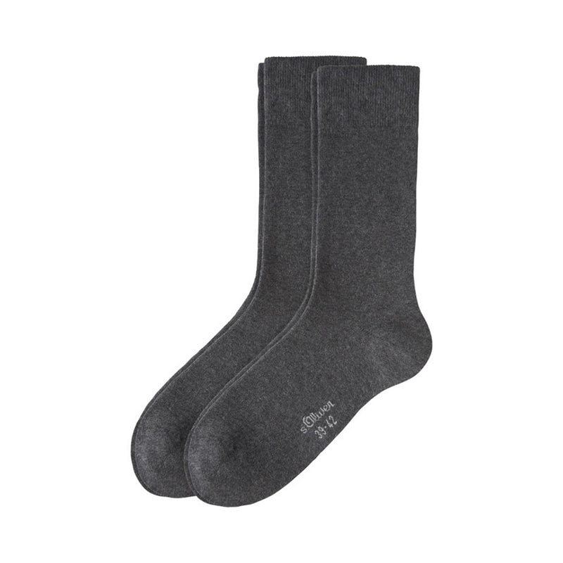 s.Oliver set of 2 cotton socks anthracite
