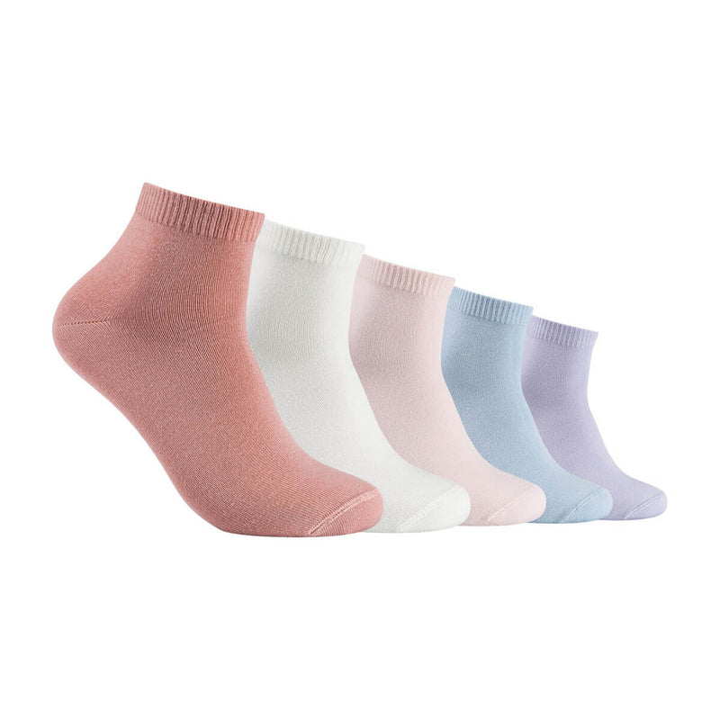 s.Oliver set of 5 sneaker socks women pink &amp; apricot