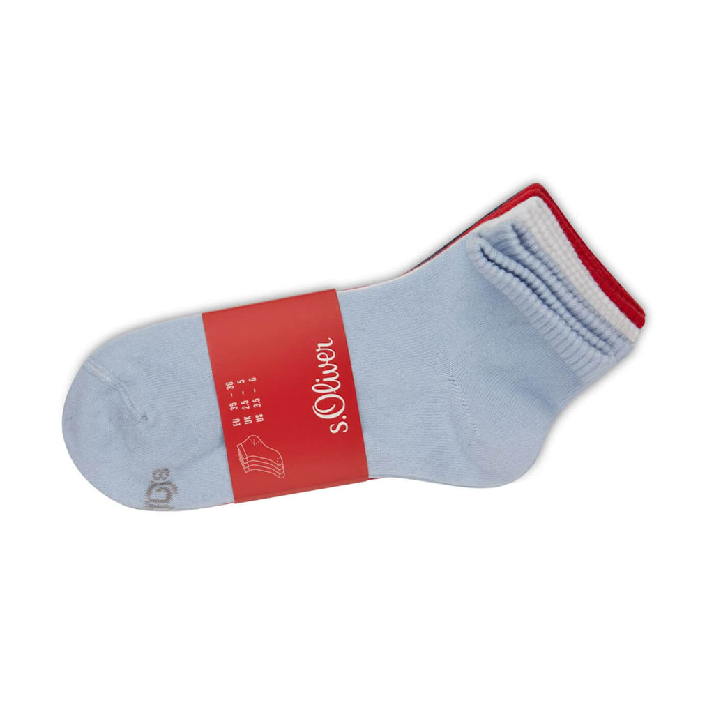 ▷ s.Oliver set of 4 quarter socks women red & blue – Sockstock®