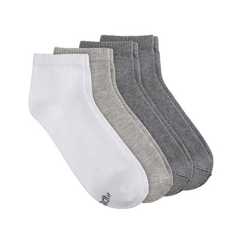 s.Oliver set of 4 quarter socks white &amp; grey
