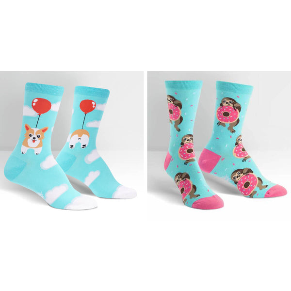 Sock It to Me Motif Socks Ladies Set of 2 Fluffiness Kit