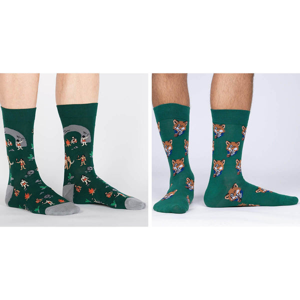 Sock It to Me motif socks men's set of 2 Evergreen Socks