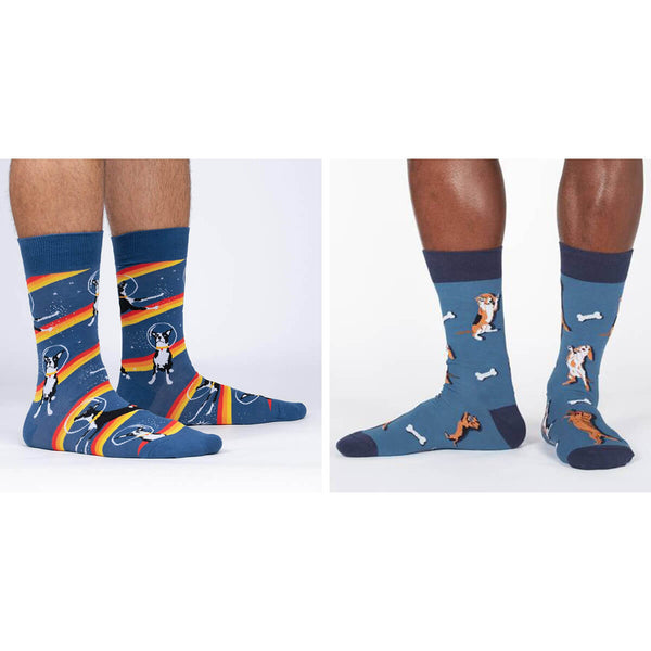 Sock It to Me motif socks men set of 2 Woof World