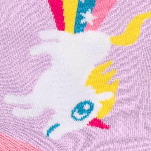 Sock It to Me women's socks unicorn motif Rainbow Blast