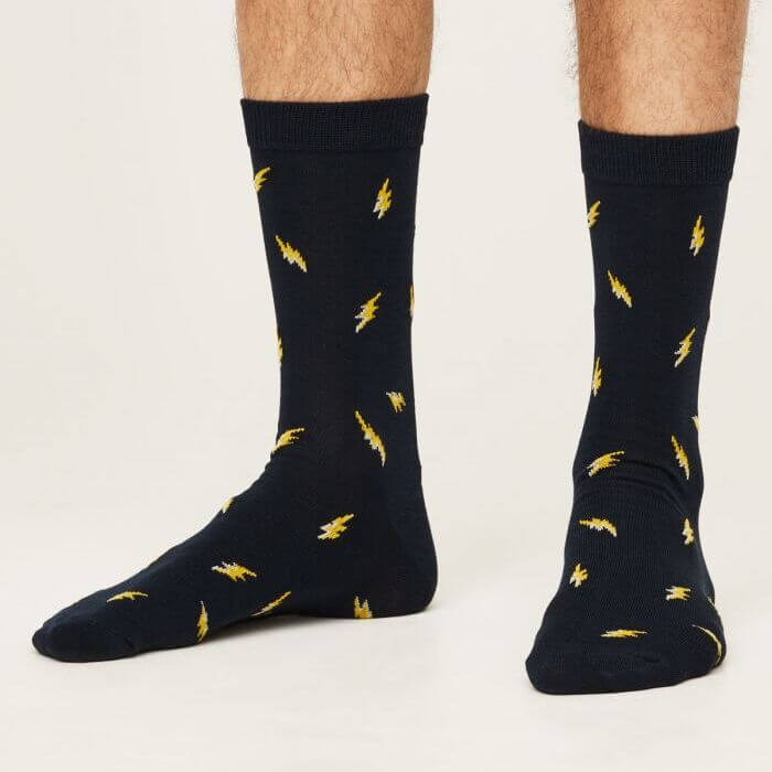 ▷ Thought Herrensocken 2er-Set Muster Blitze – Sockstock®