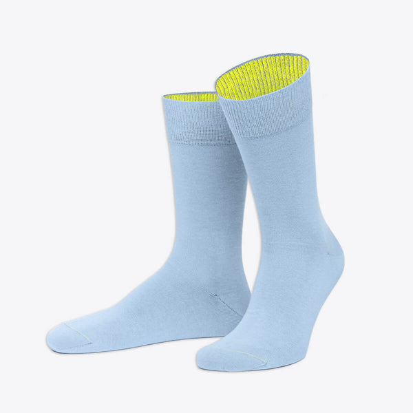 Von Jungfeld men's socks Timor plain light blue