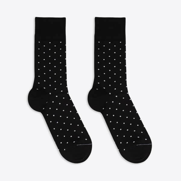 Von Jungfeld men's socks Dots dot pattern cotton black