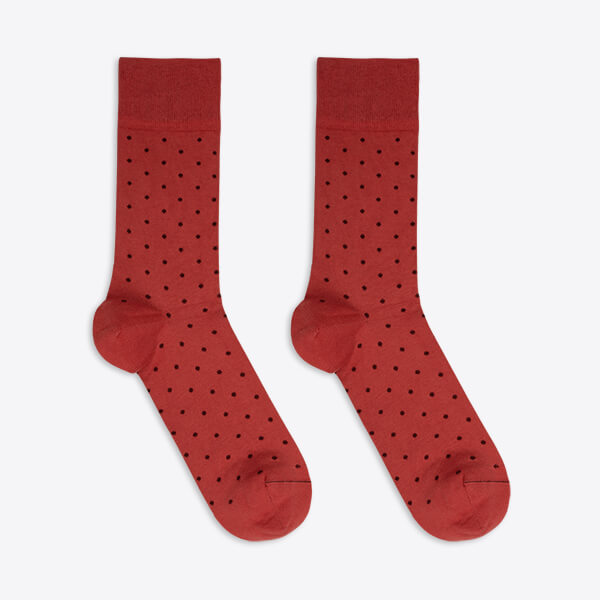 Von Jungfeld leisure socks Dots Dublin dot pattern red
