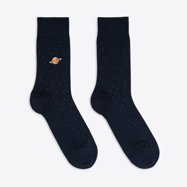 Von Jungfeld gift box patterned men's socks space travel
