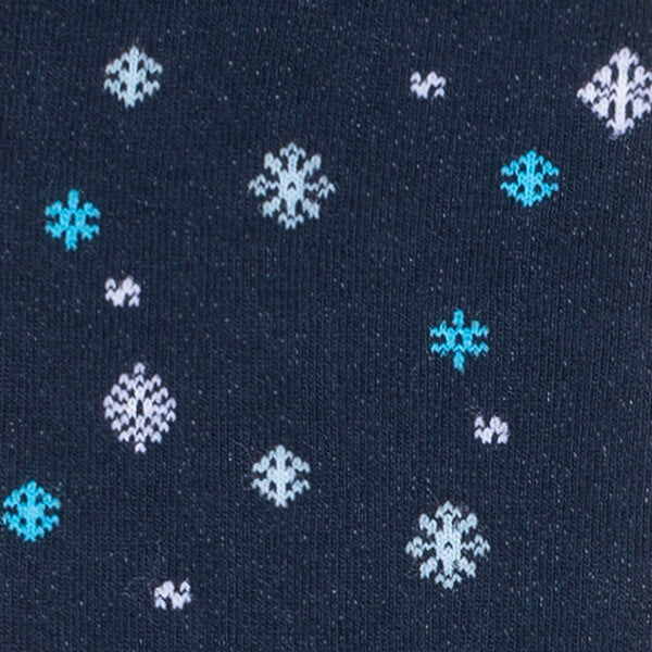 Von Jungfeld Herrensocken dunkelblau mit Schneeflocken Muster